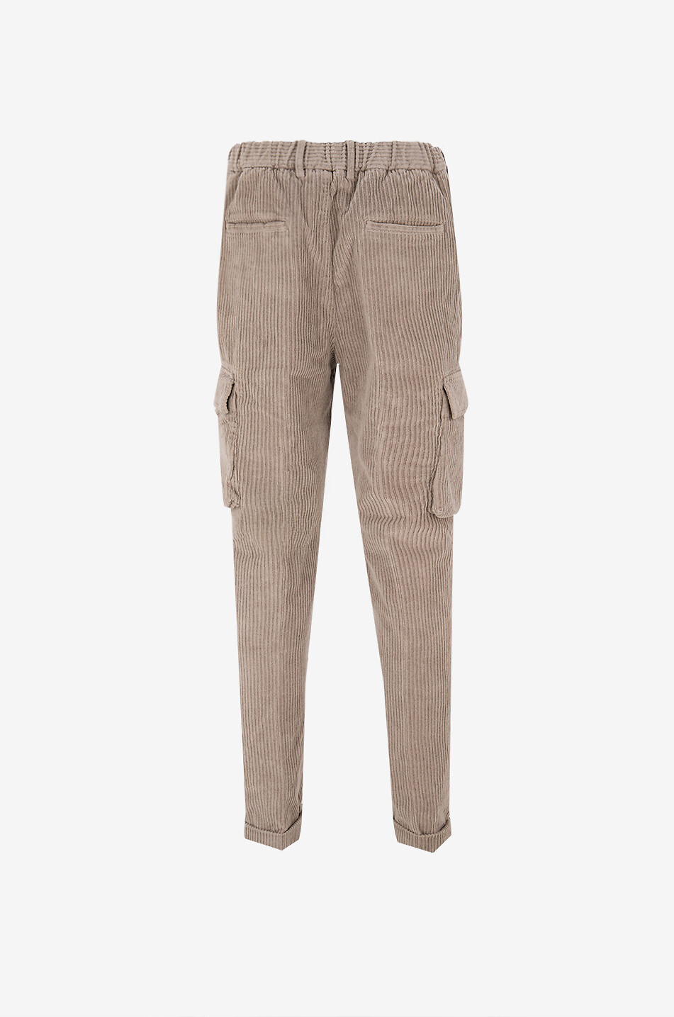 04651/ Cotton stretch corduroy cargo trousers Men BROWN 2