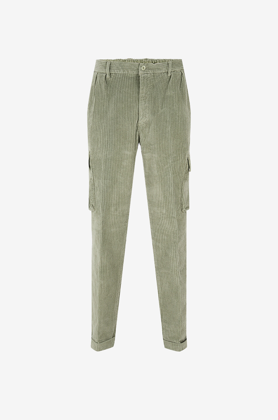 Cotton stretch corduroy cargo trousers