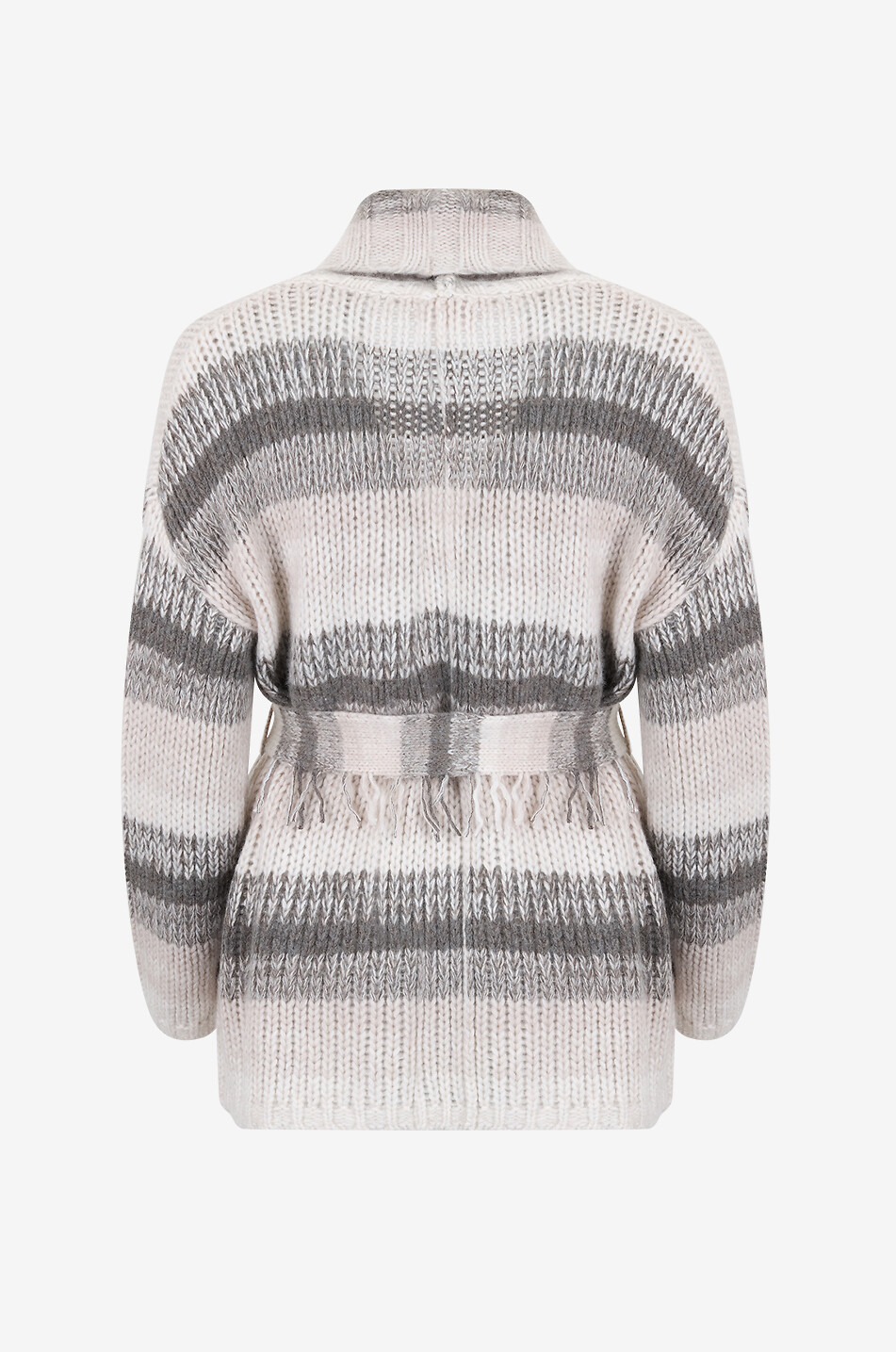 HEMISPHERE Cardigan rayé en cachemire et coton à col châle Femme MULTICOLORE 2