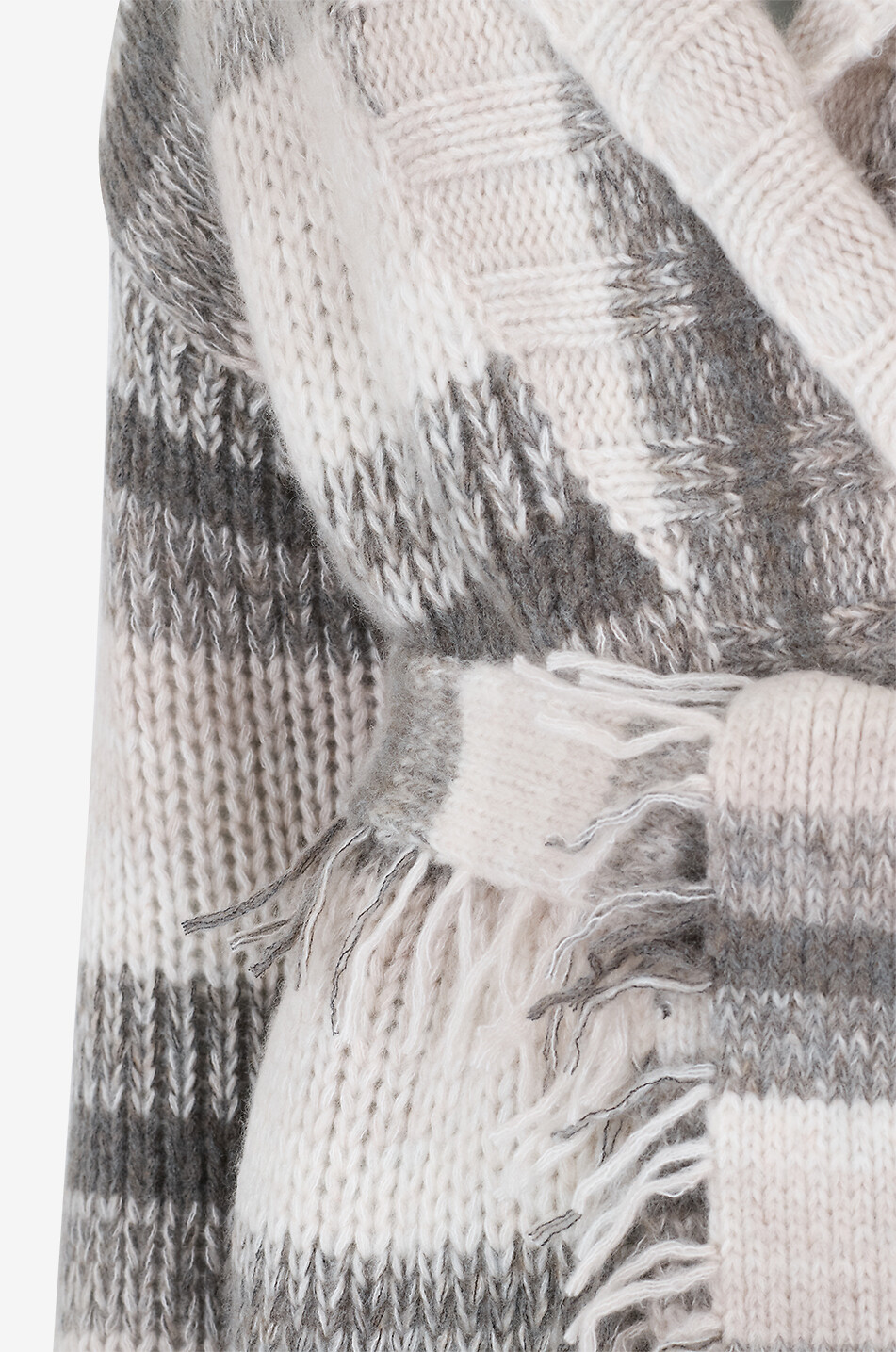 HEMISPHERE Cardigan rayé en cachemire et coton à col châle Femme MULTICOLORE 3