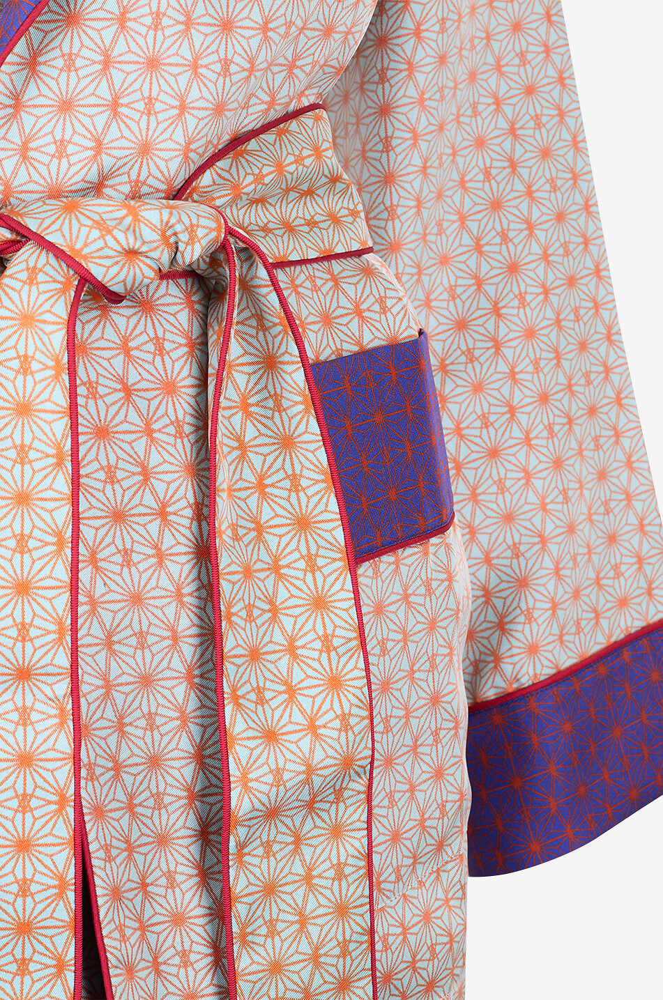 KARMA ON THE ROCKS Ary printed silk satin shawl collar pyjamas Women MULTI COLOURED 5