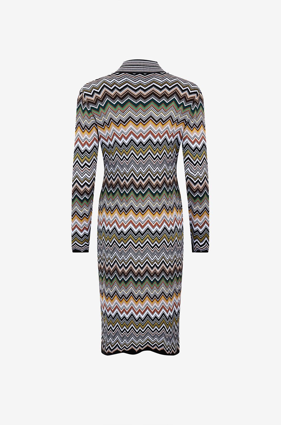 MISSONI High-neck herringbone knit midi dress Women MULTI COLOURED 2