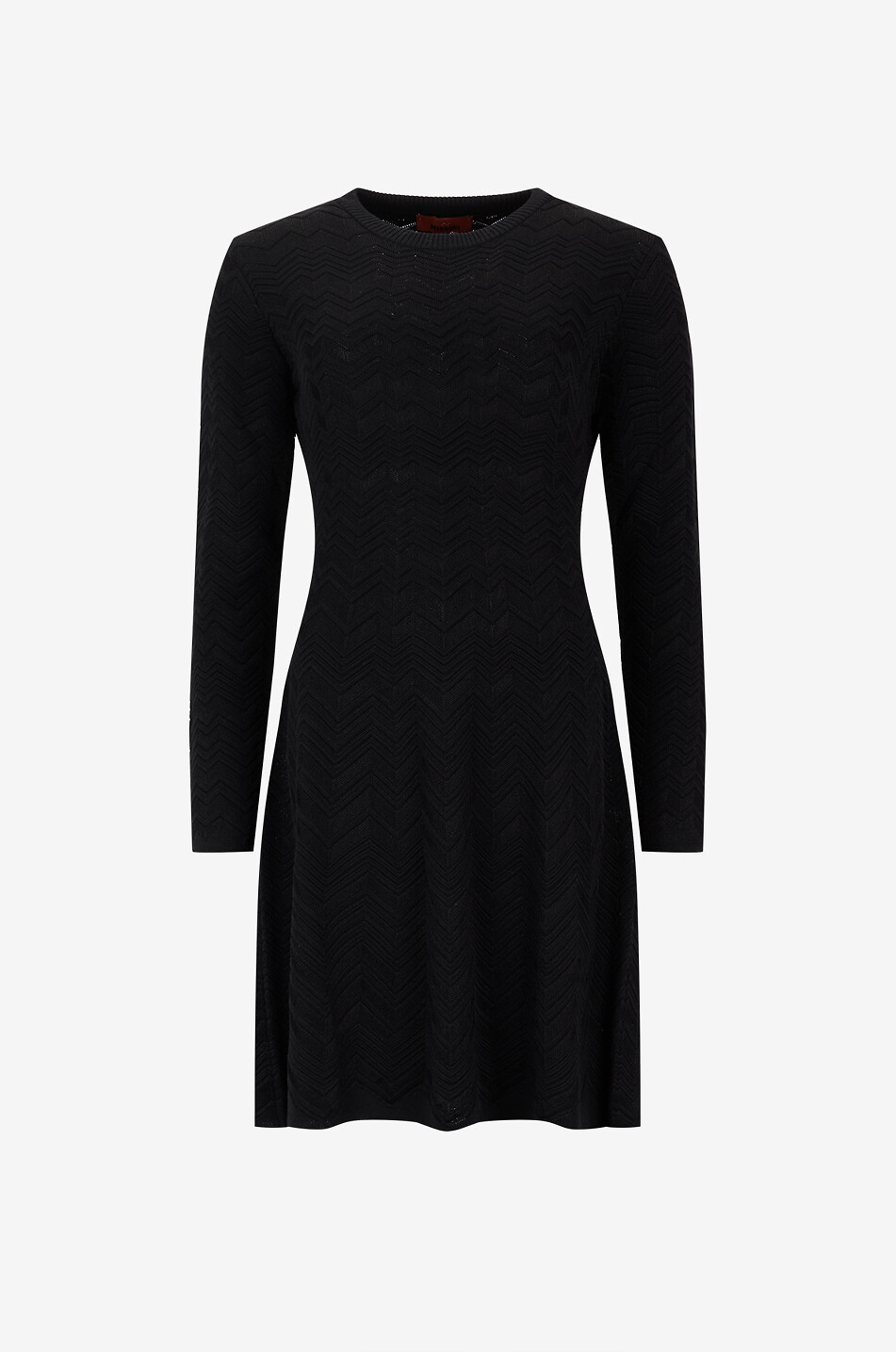 MISSONI Wool blend mini knit dress with herringbone detail Women BLACK 1