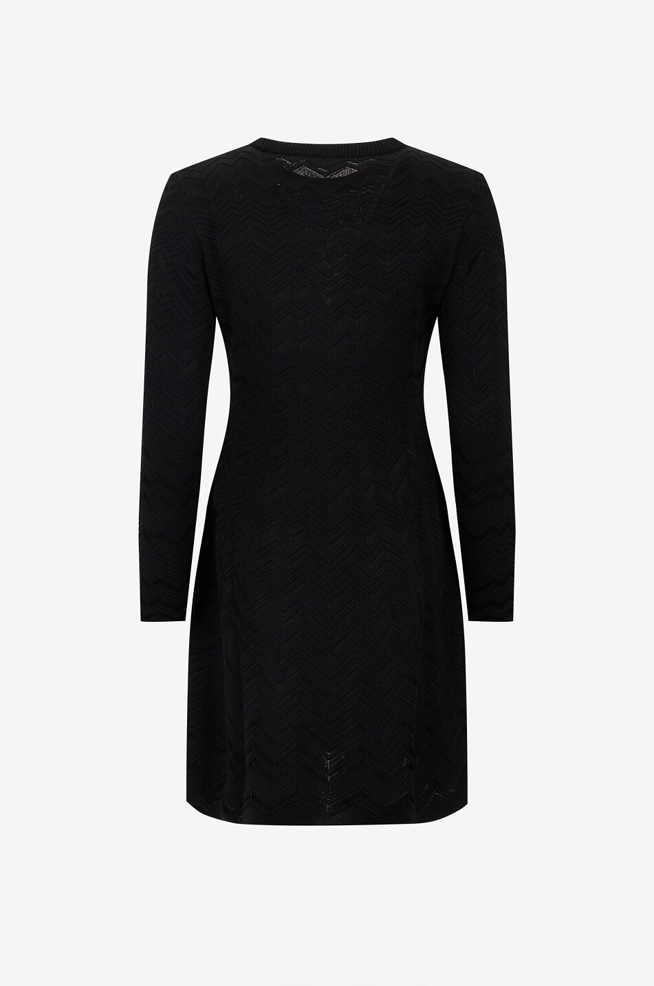 MISSONI Wool blend mini knit dress with herringbone detail Women BLACK 2