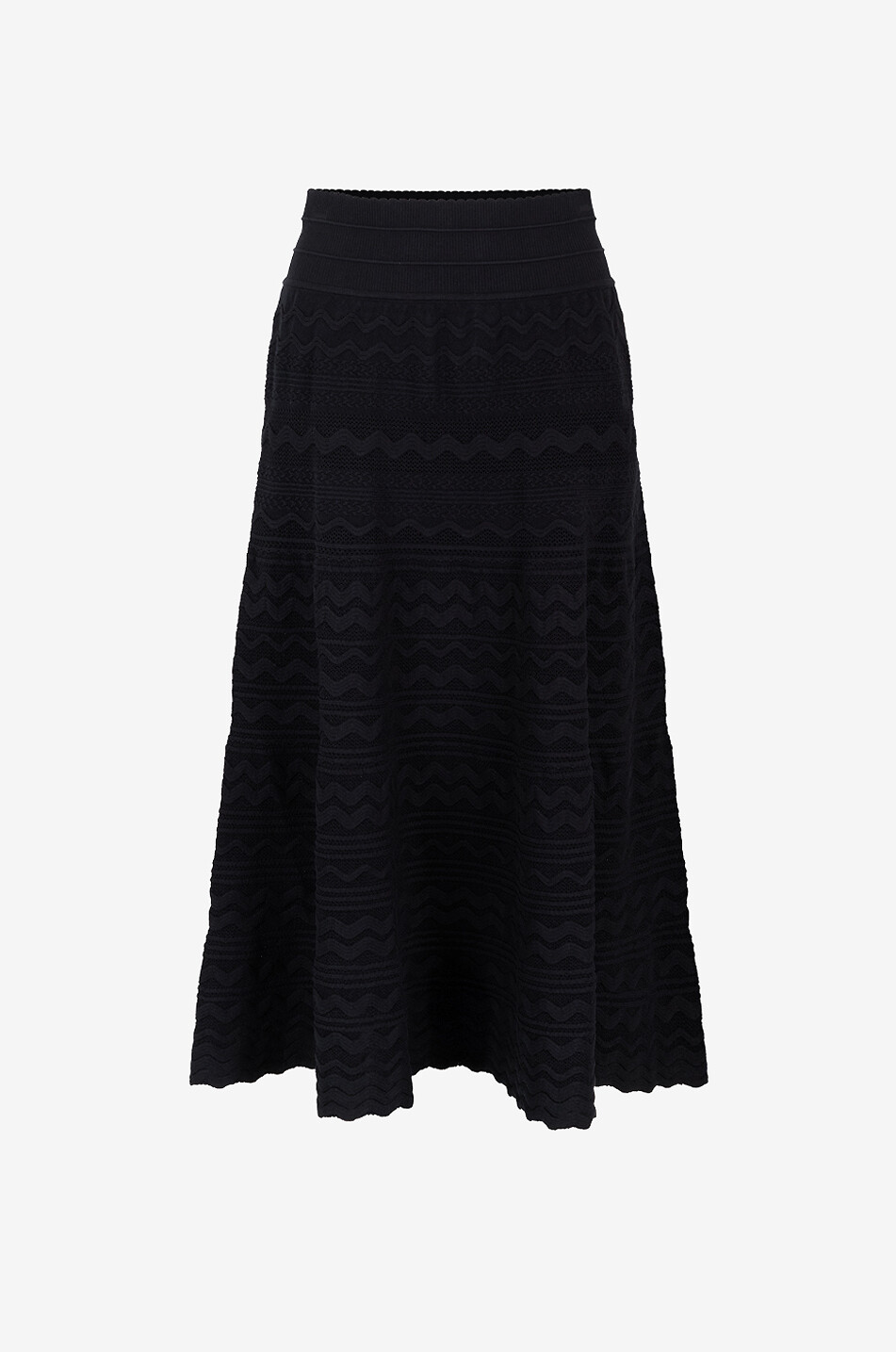 Jupe longue en maille de laine Diva