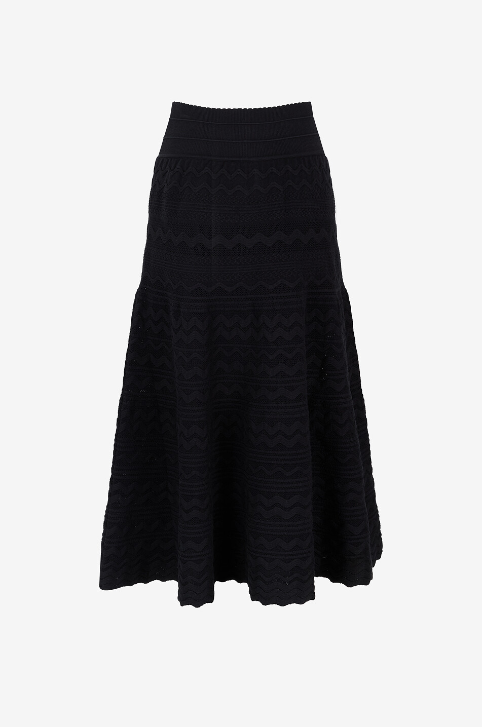 MOLLI Jupe longue en maille de laine Diva Femme NOIR 2