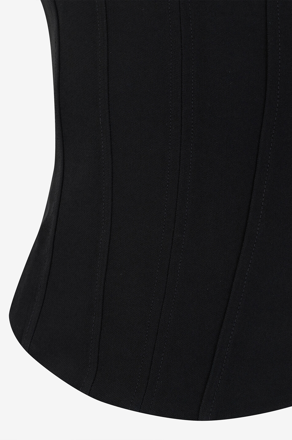 REFORMATION Top corsage en crêpe Seren Femme NOIR 6