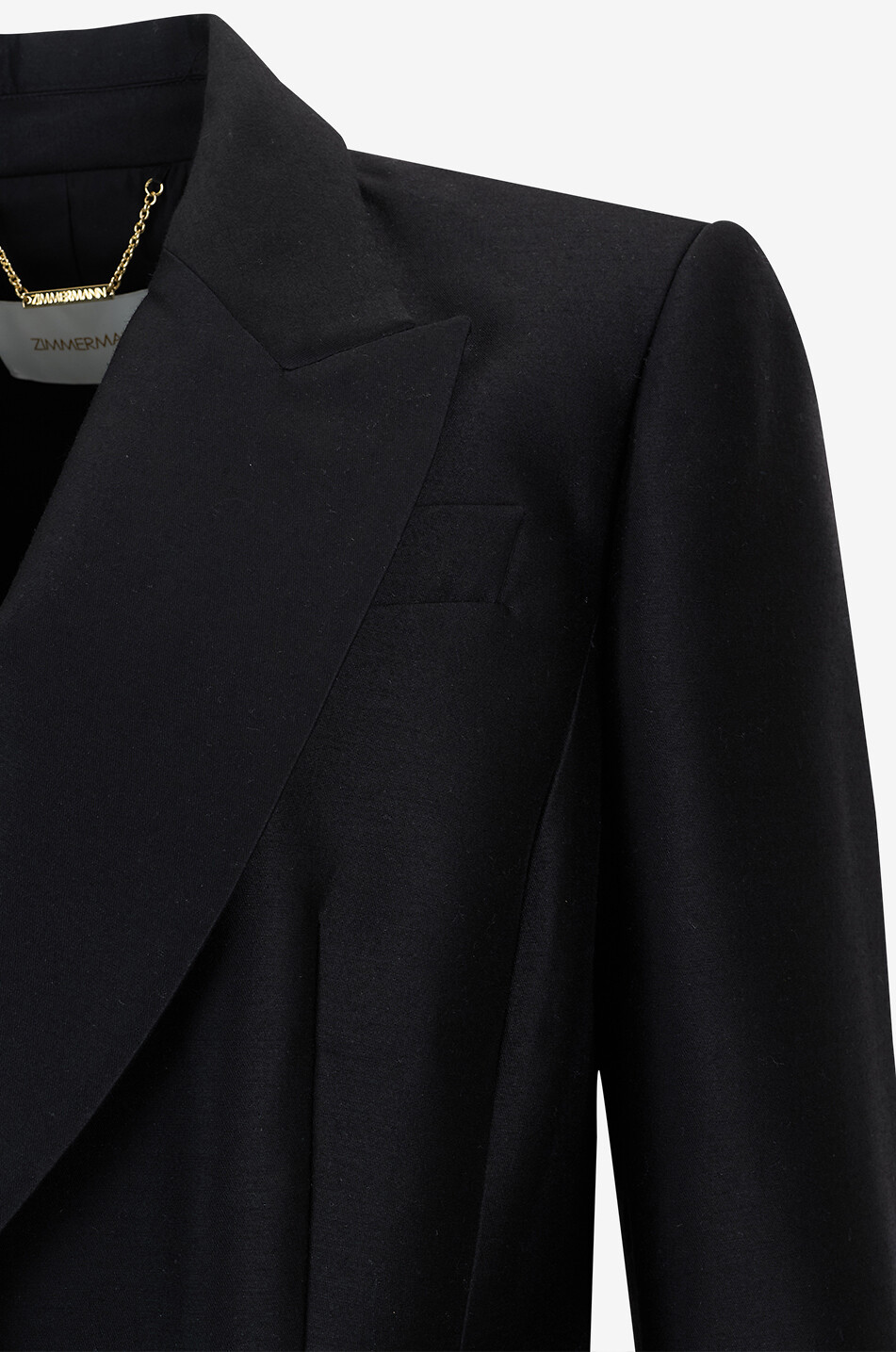 ZIMMERMANN Einreihiger Blazer aus Wolle und Seide Hypnotic Damen SCHWARZ 3