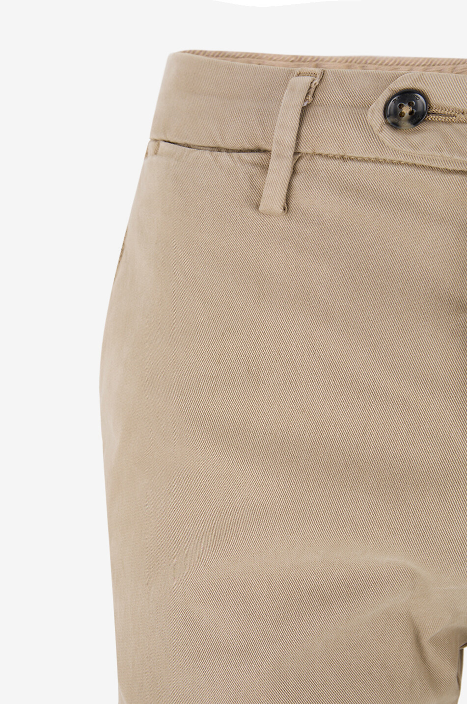 B SETTECENTO Pantalon chino slim en coton et soie mélangés Homme Beige moyen 3