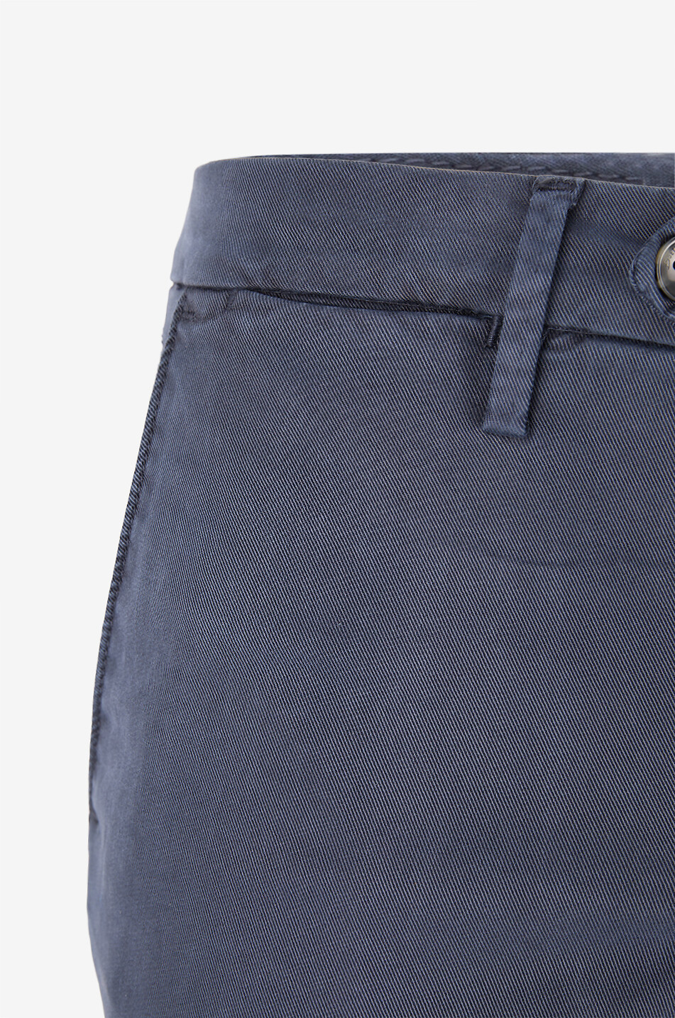 B SETTECENTO Cotton and silk blend slim fit chino trousers Men DARK BLUE 3