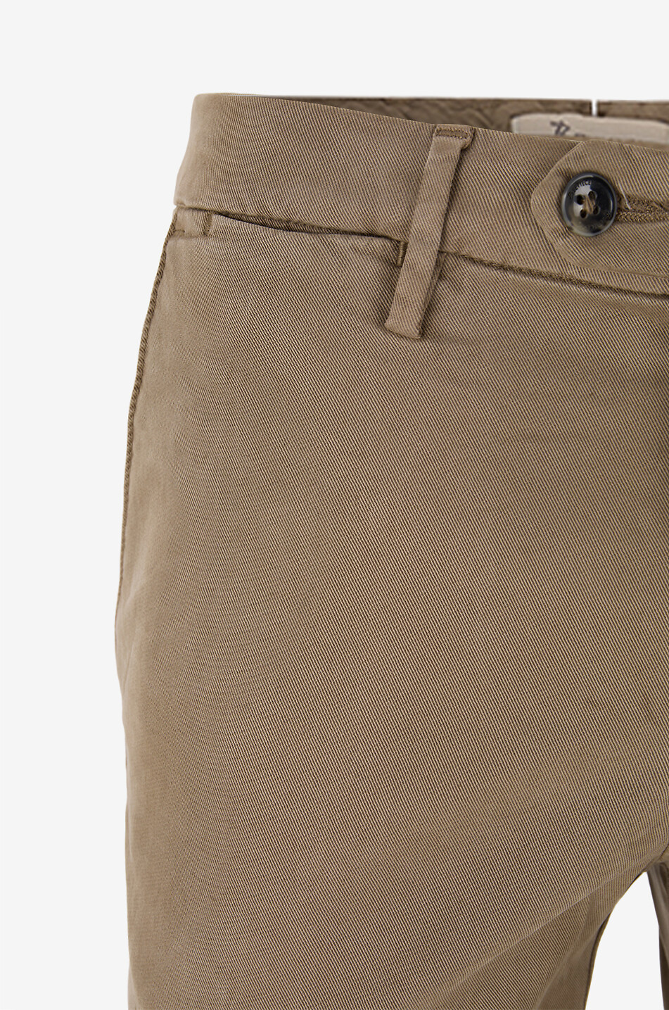 B SETTECENTO Cotton and silk blend slim fit chino trousers Men LIGHT BROWN 3