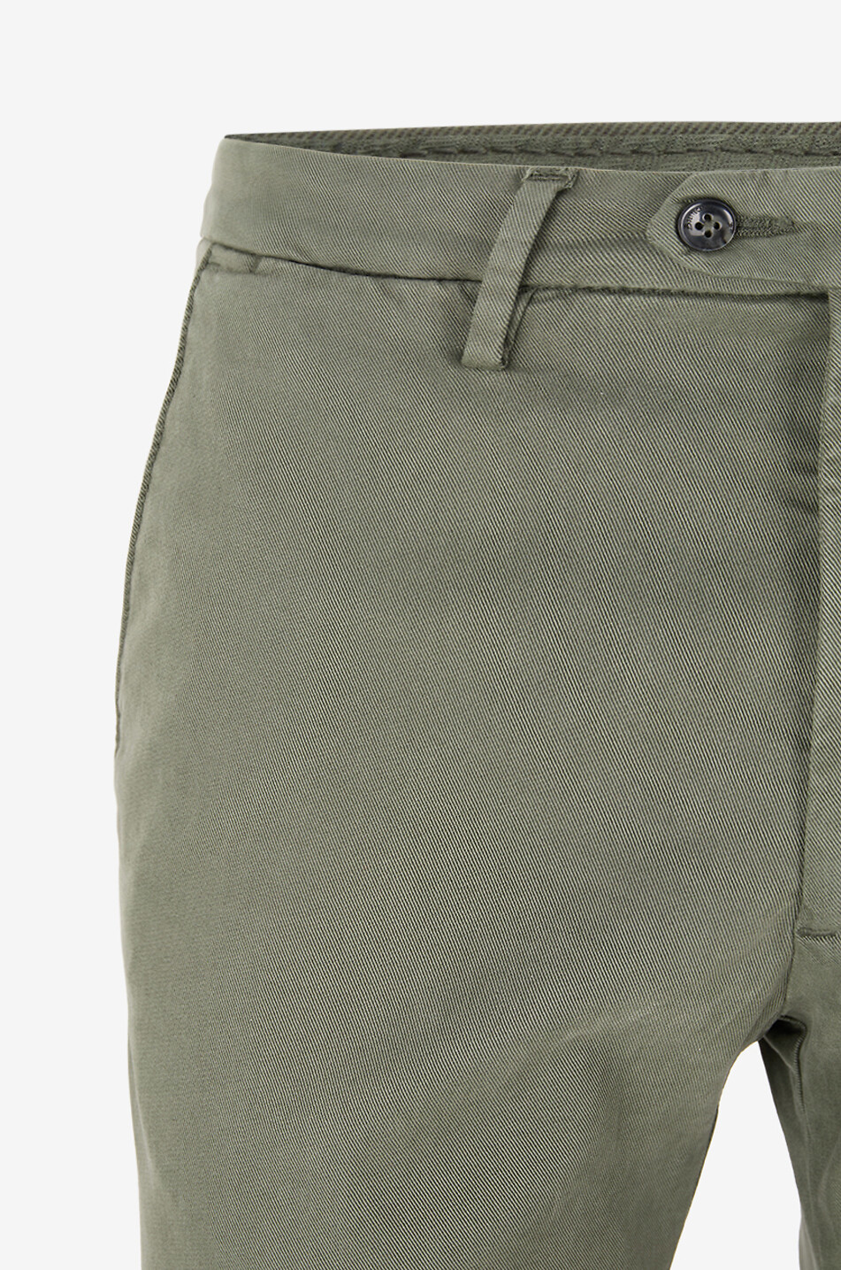 B SETTECENTO Cotton and silk blend slim fit chino trousers Men DARK GREEN 3