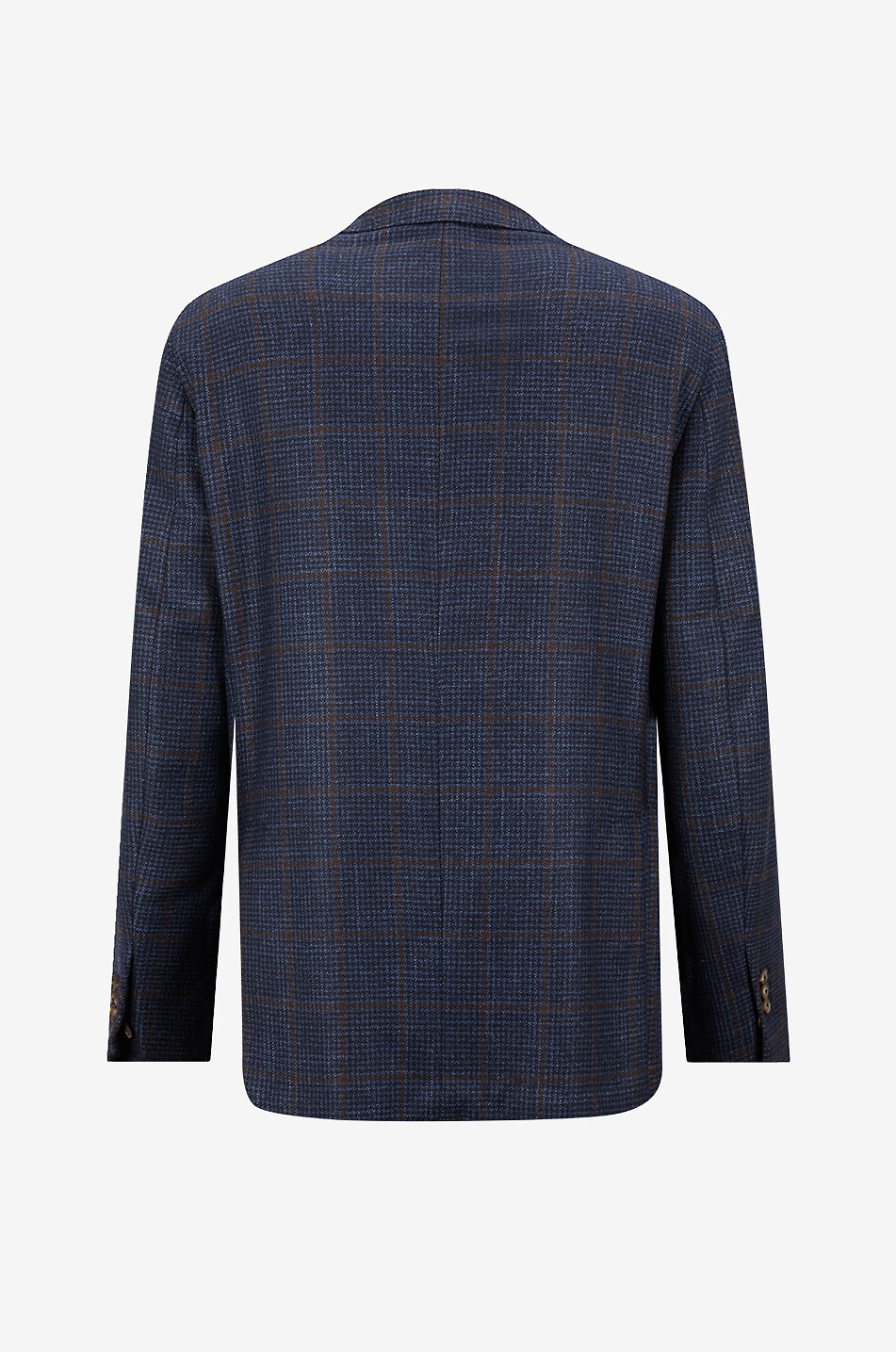 BONGENIE Hahnentritt-Blazer aus Schwurwoll- und Seidenmix Herren DUNKELBLAU 2