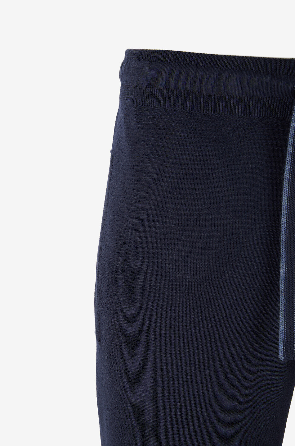 MAURIZIO BALDASSARI Pantalon de jogging en maille de laine vierge Homme BLEU FONCE 3