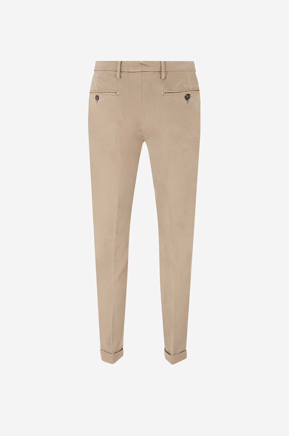B SETTECENTO Pantalon chino slim en coton et soie mélangés Homme Beige moyen 2