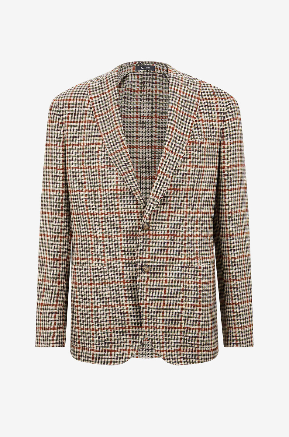 Blazer aus Wolle und Kaschmir mit Hahnentrittmuster