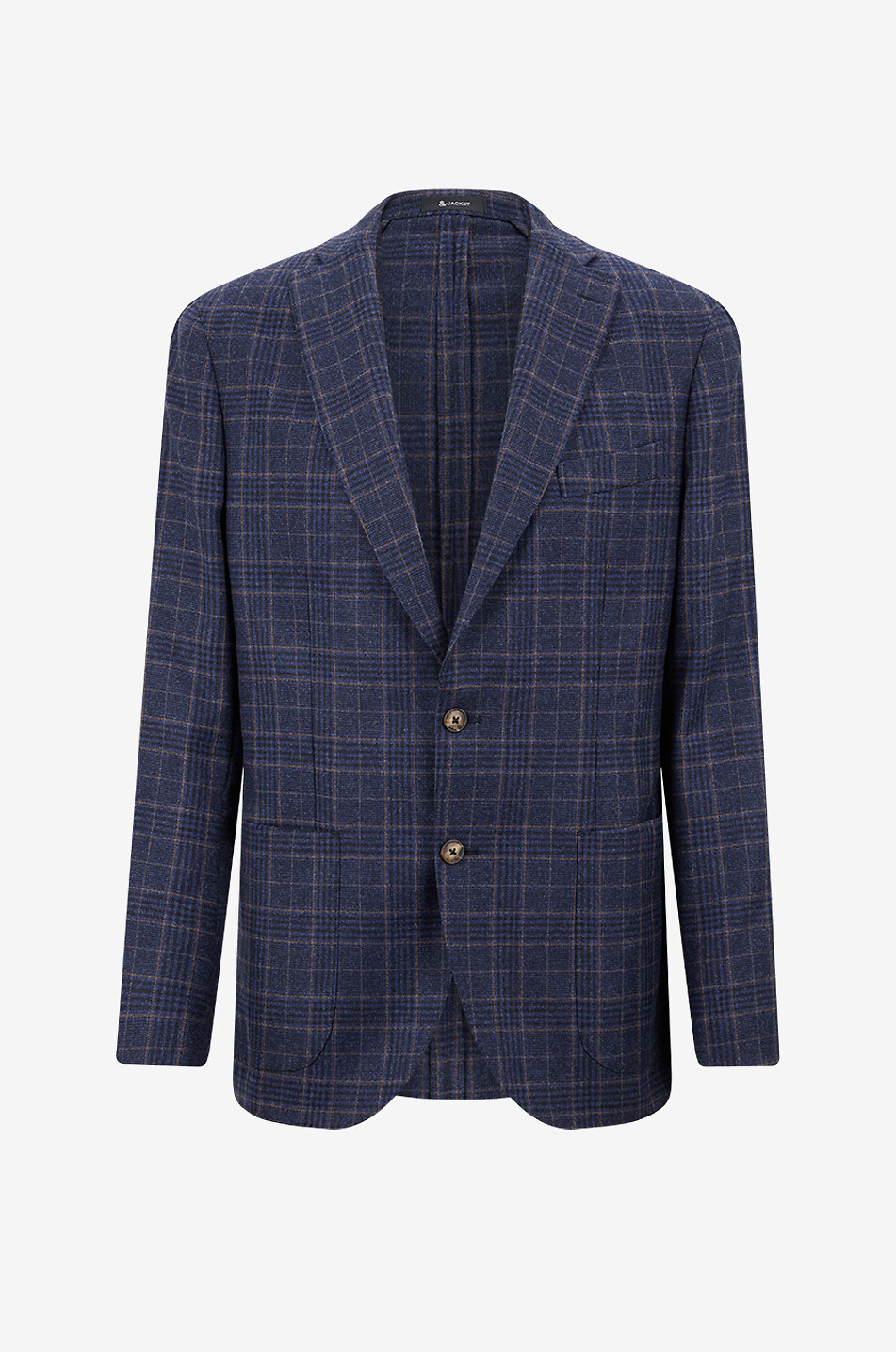 Karierter Blazer aus Woll- und Kaschmirmix