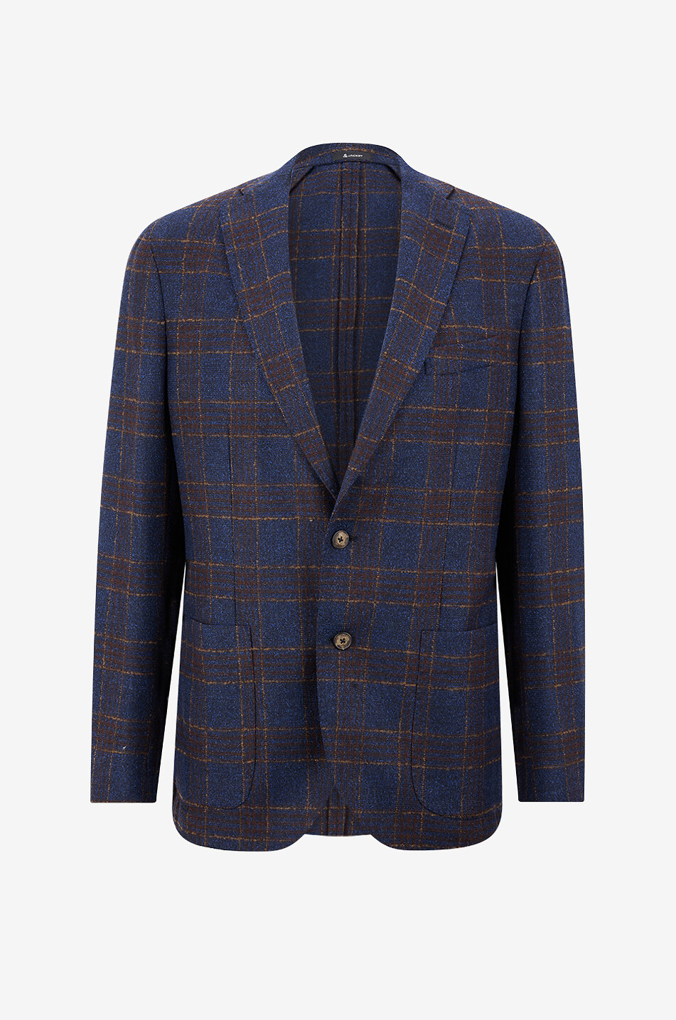 BONGENIE Karierter Blazer aus Wolle und Kaschmir Herren DUNKELBLAU 1