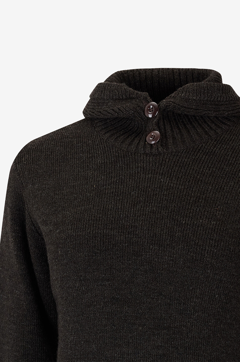 LEMAIRE Pull à capuche en laine et alpaga Femme GRIS FONCÉ 3