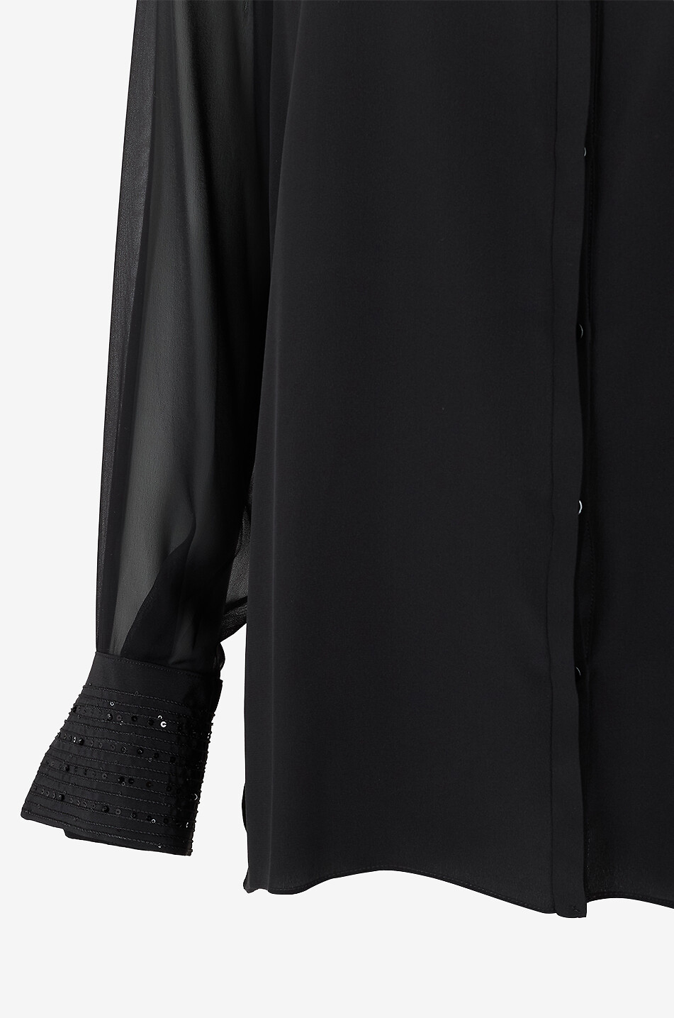 ANTONELLI FIRENZE Hemd aus Seidenmusselin Cup-Cake Damen SCHWARZ 3