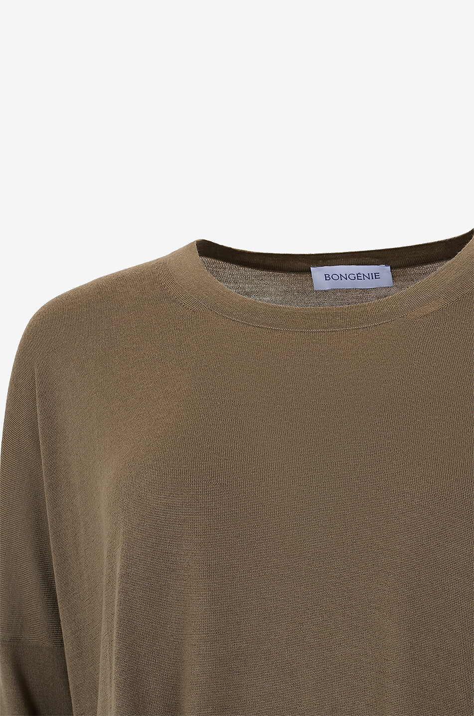 BONGENIE Strickpullover mit Rundhalsausschnitt und Seitenschlitzen Damen BRAUN 3