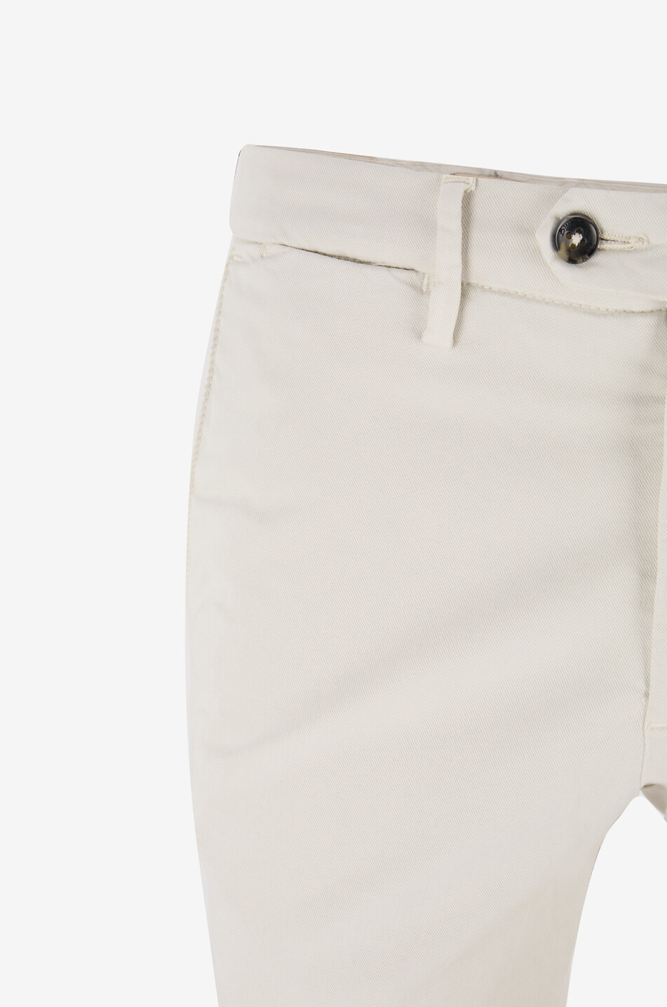 B SETTECENTO Pantalon chino slim en coton et soie mélangés Homme BLANC 3