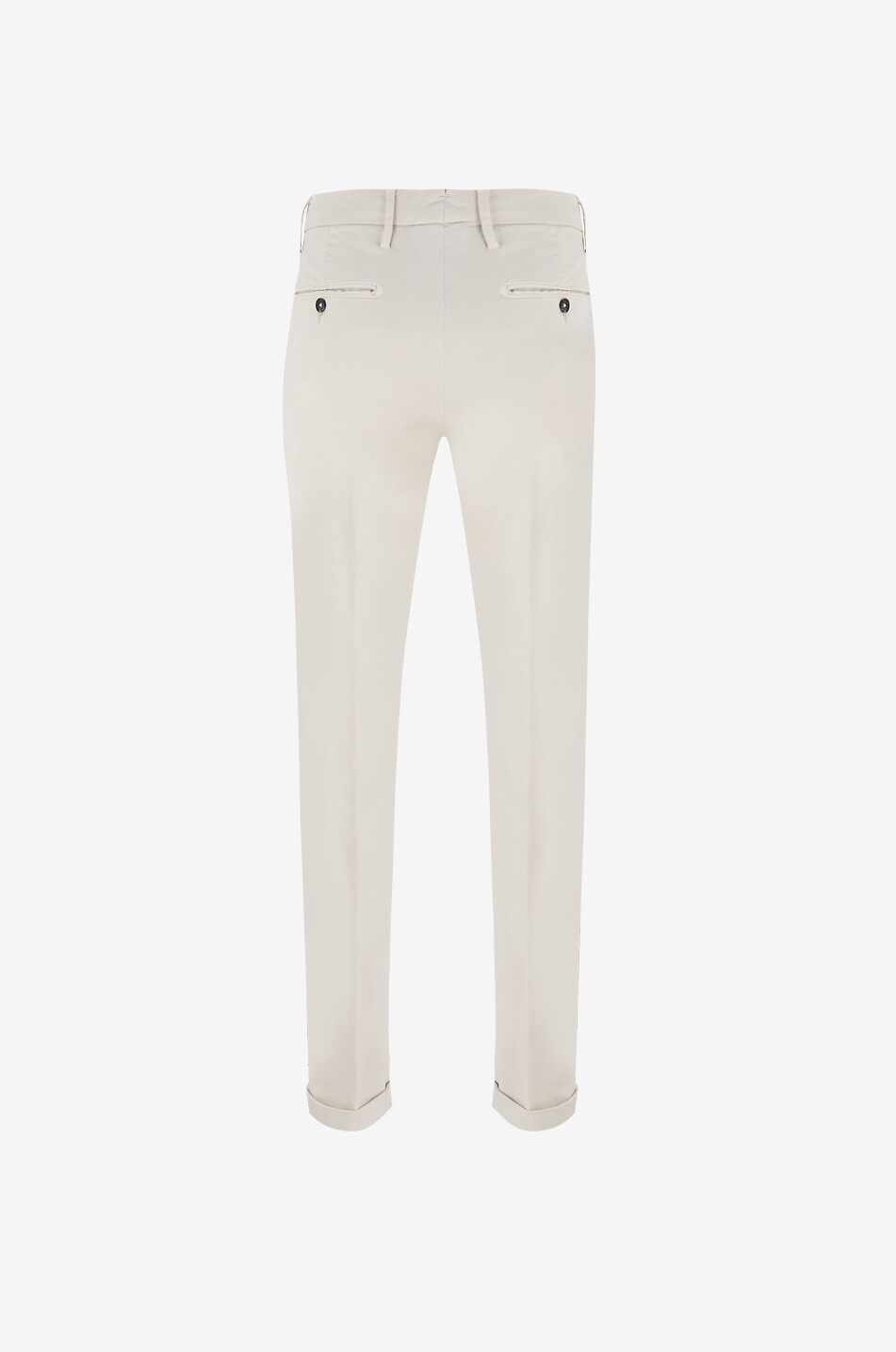 B SETTECENTO Pantalon chino slim en coton et soie mélangés Homme BLANC 2