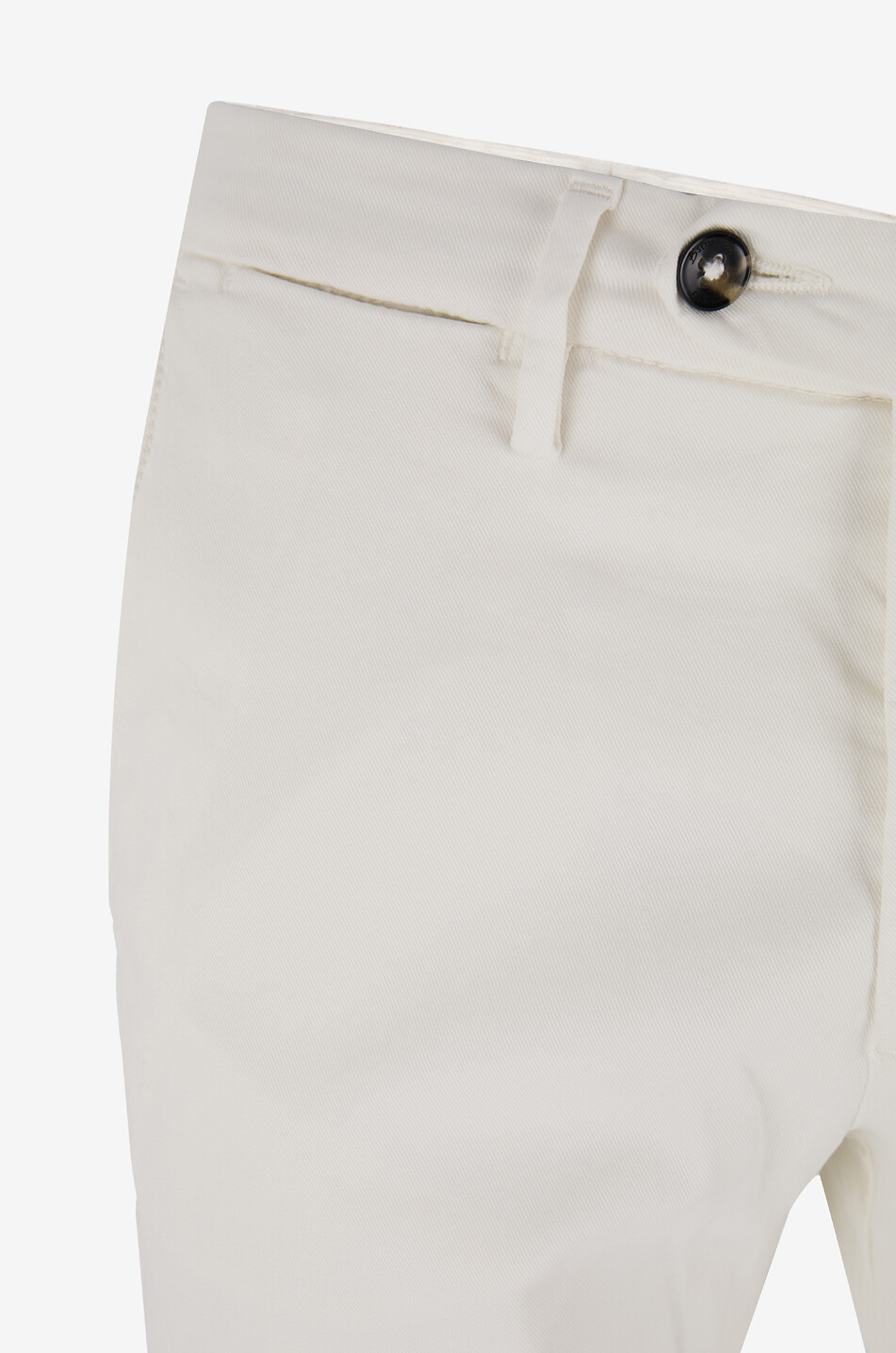 B SETTECENTO Cotton and silk blend slim fit chino trousers Men EGGSHELL 3