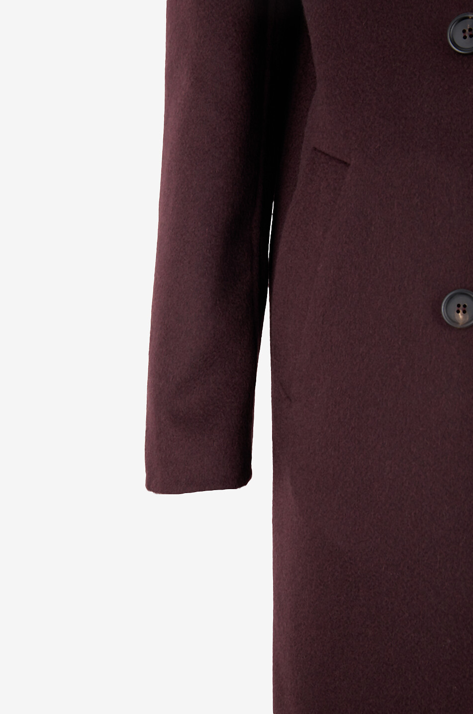 BRUNELLO CUCINELLI Doppellagiger zweireihiger Kaschmirmantel Monili Damen DUNKELROT 3