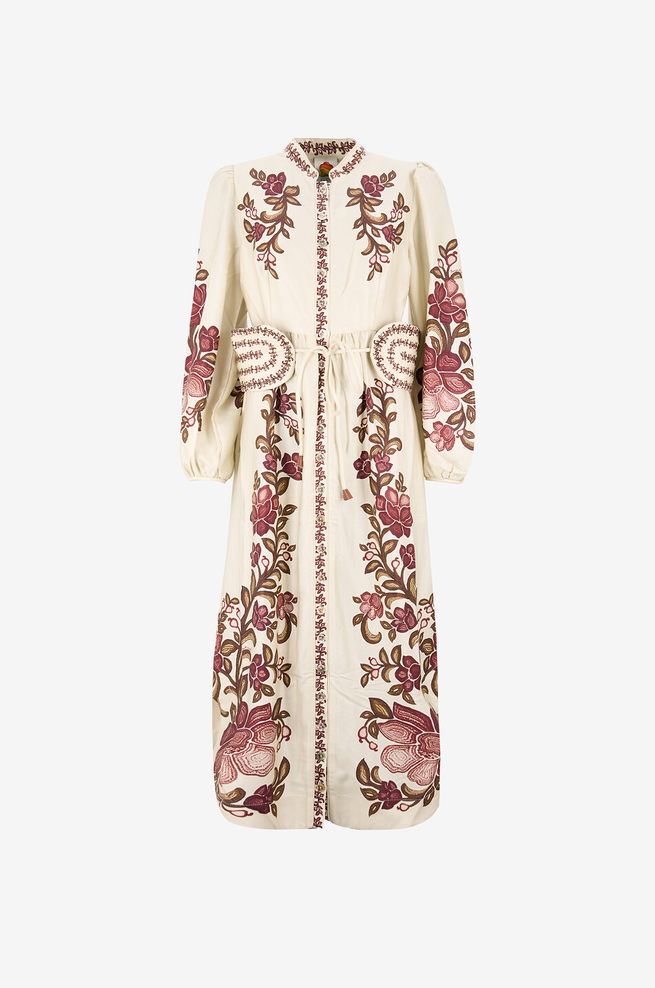 FARM RIO Renata floral twill midi shirt dress Women MULTI COLOURED 1