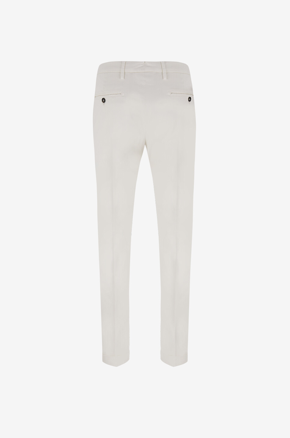 B SETTECENTO Cotton and silk blend slim fit chino trousers Men EGGSHELL 2