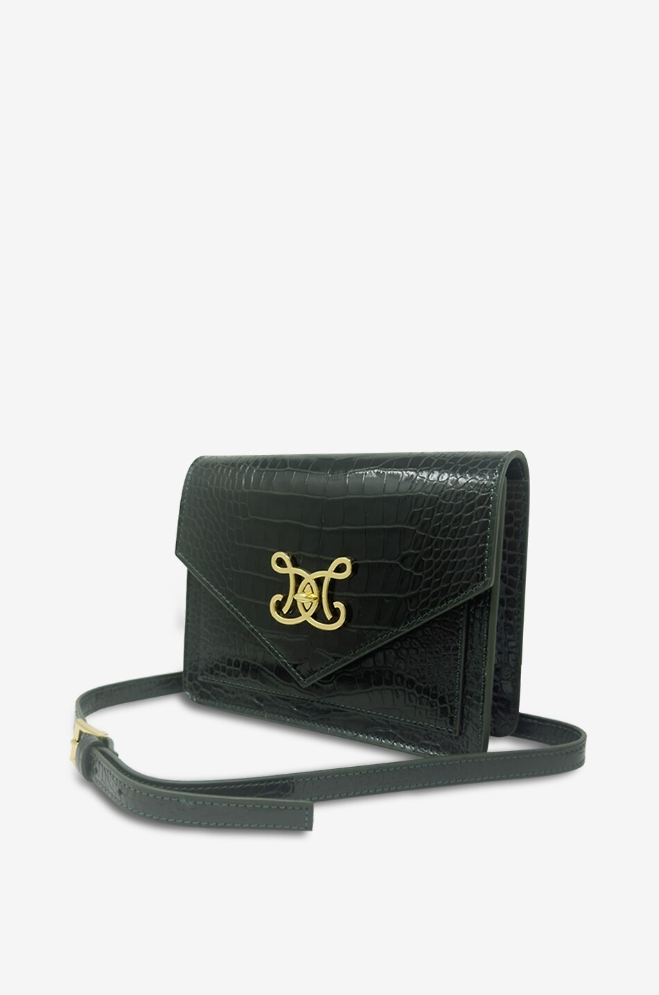 Pochette de soirée en cuir F. Clutch