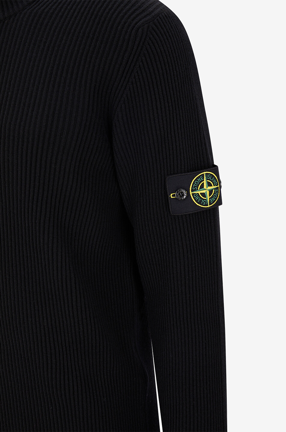 STONE ISLAND Cardigan en maille à col montant Homme NOIR 3