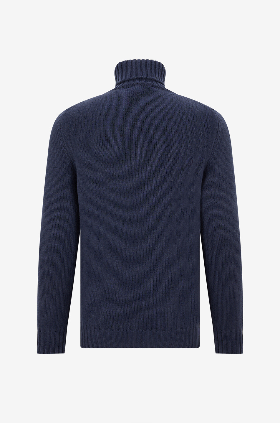 FEDELI Pull à col roulé en maille Homme BLEU MOYEN 2