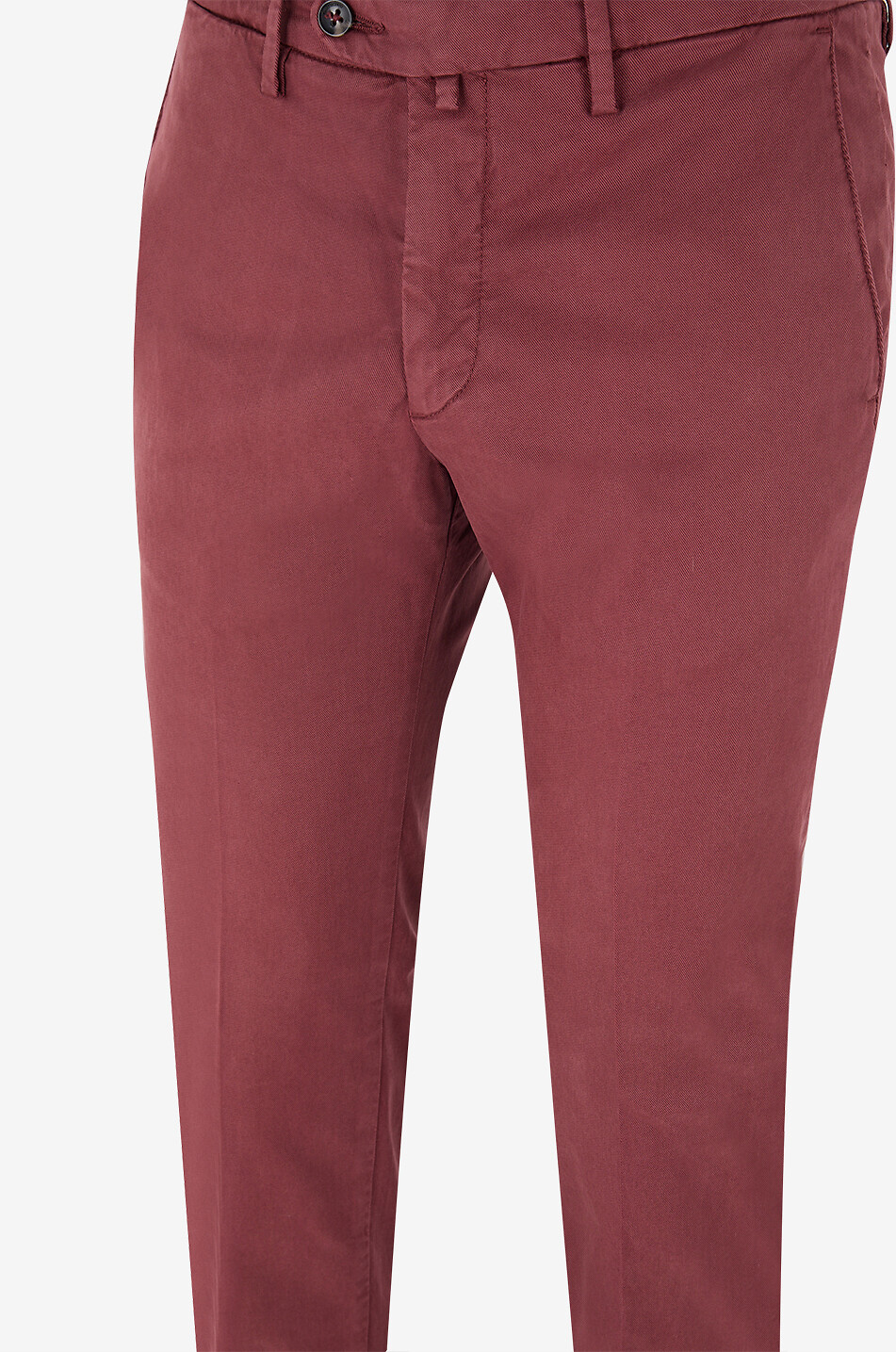 B SETTECENTO Cotton and silk blend slim fit chino trousers Men DARK RED 3
