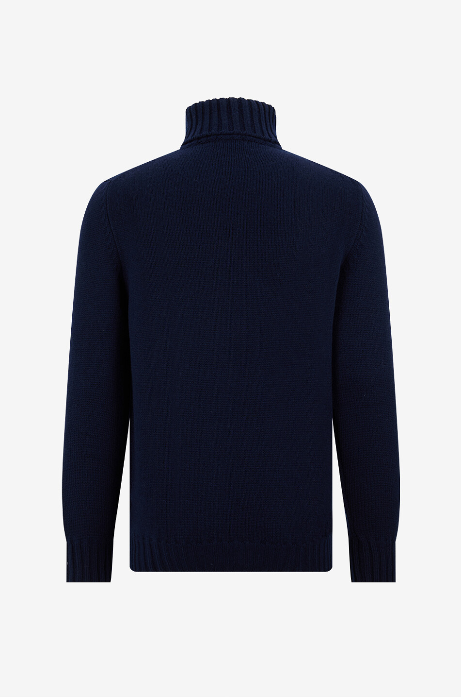 FEDELI Pull à col roulé en maille Homme BLEU FONCE 2