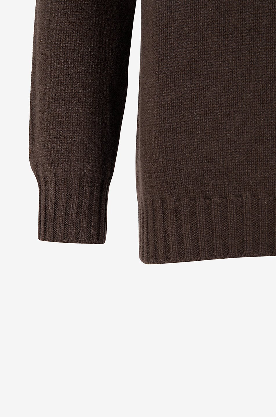 FEDELI Pull à col roulé en maille Homme MARRON FONCÉ 3