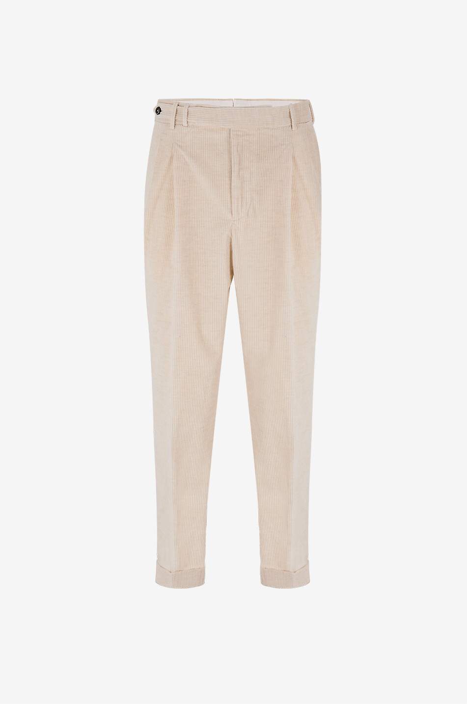 PT TORINO Straight corduroy trousers Men EGGSHELL 1