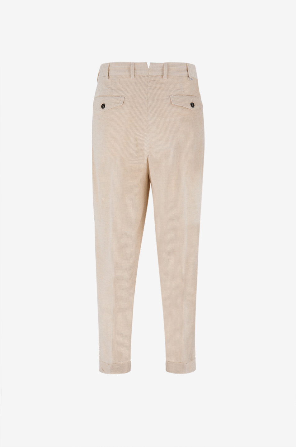 PT TORINO Straight corduroy trousers Men EGGSHELL 2