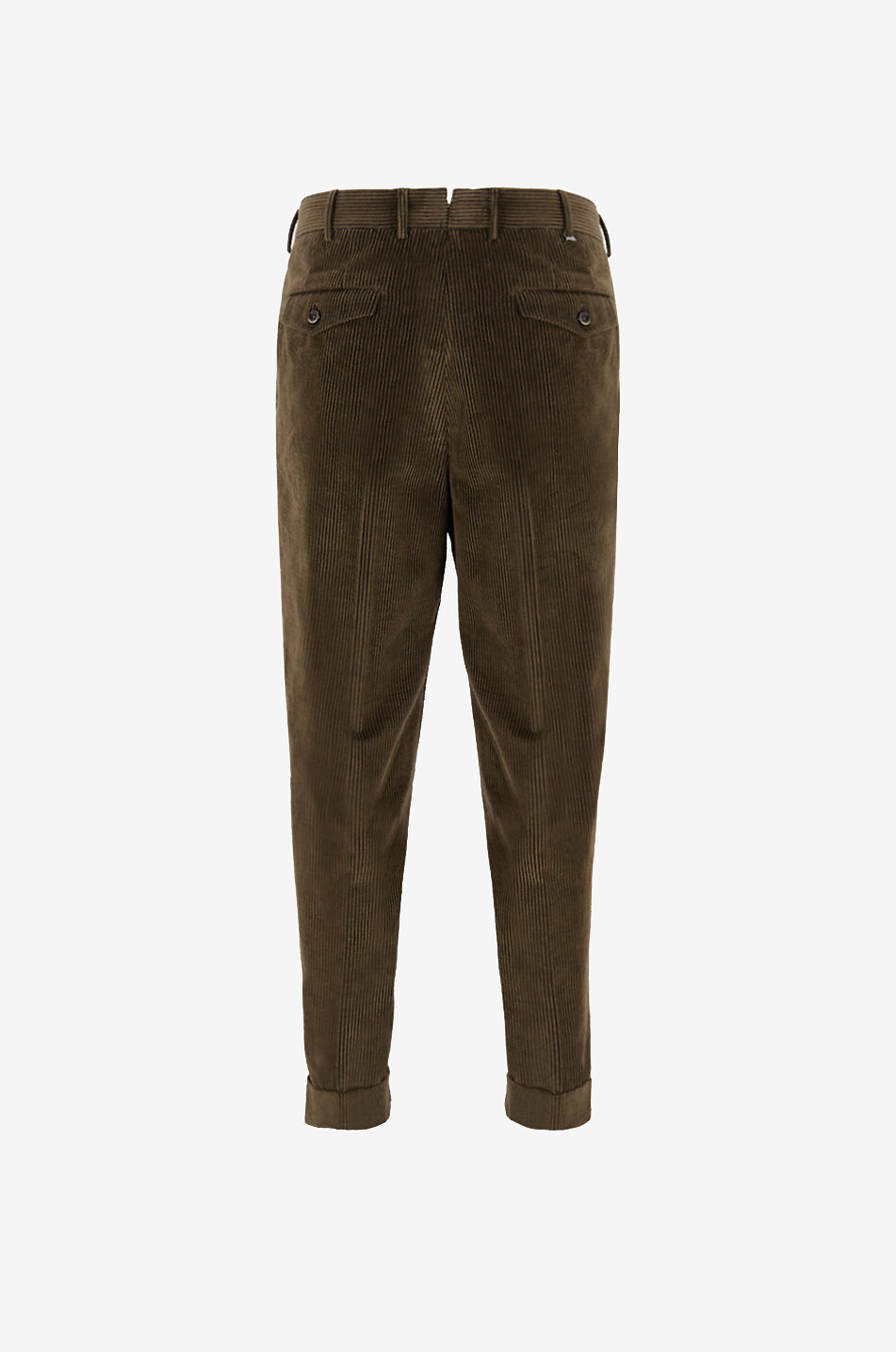 PT TORINO Straight corduroy trousers Men DARK GREEN 2