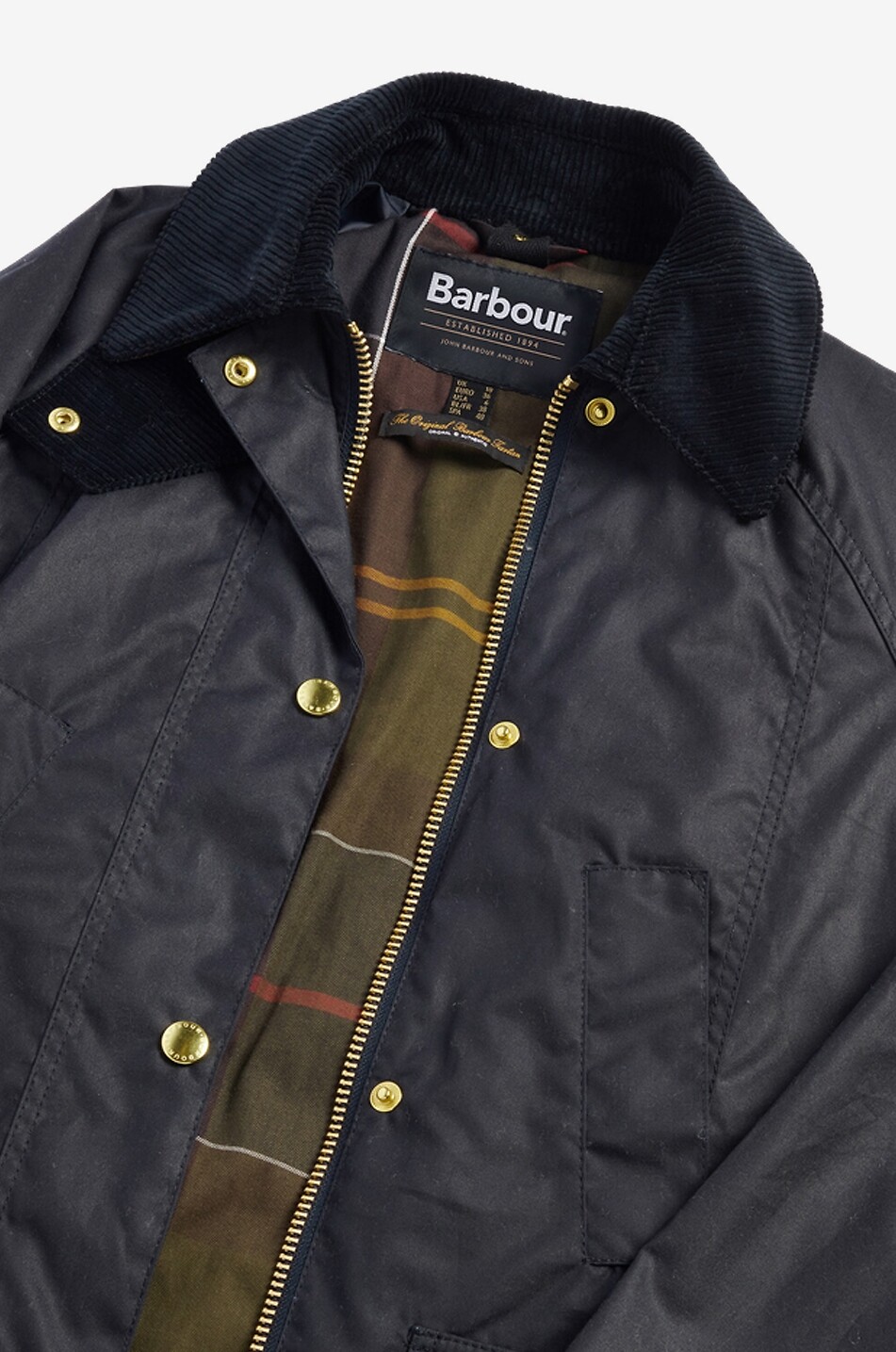 BARBOUR Parka en toile cirée à col chemise Modern Beadnell Femme BLEU FONCE 7