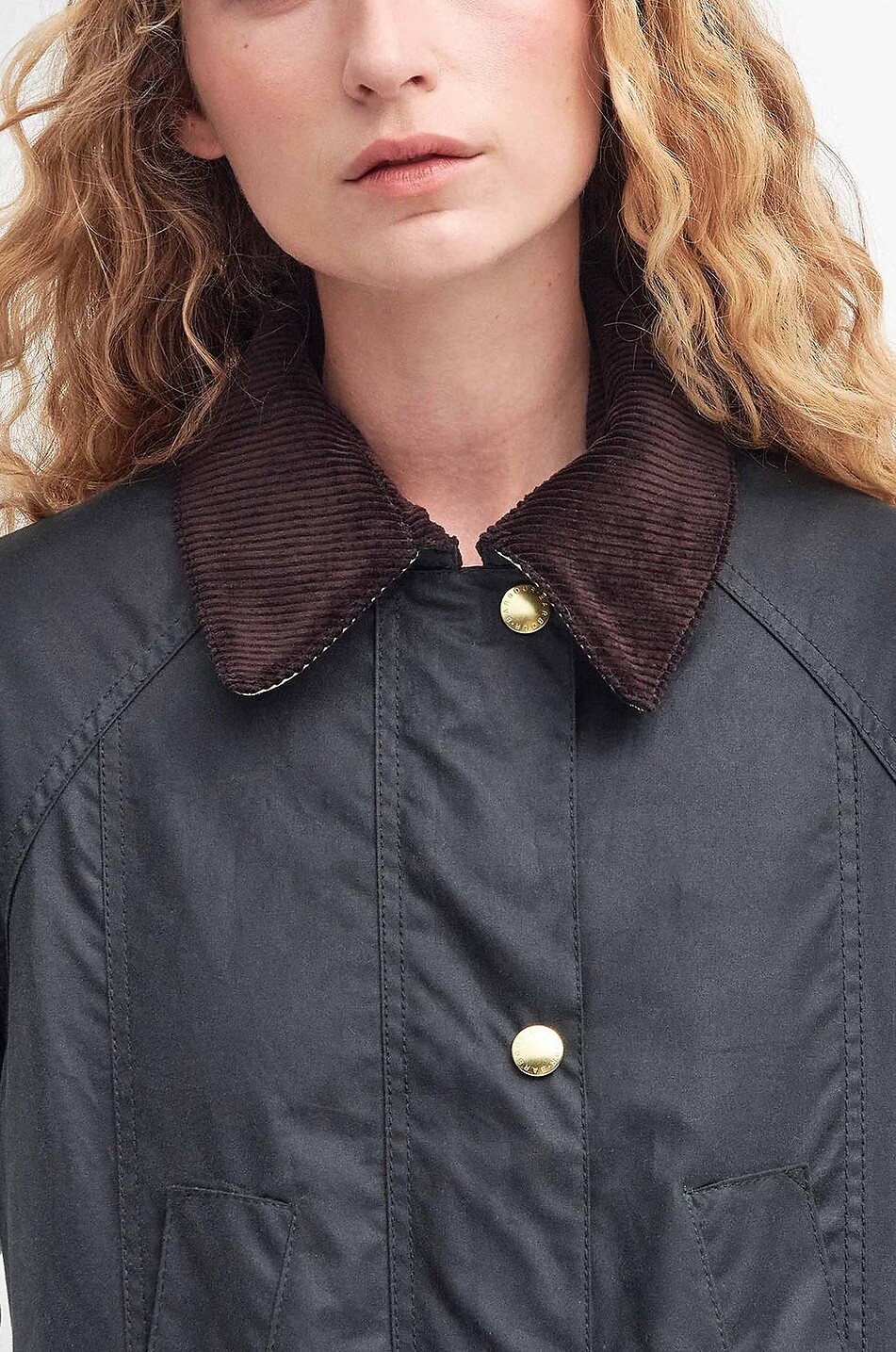 BARBOUR Parka en toile cirée à col chemise Modern Beadnell Femme VERT FONCÉ 4