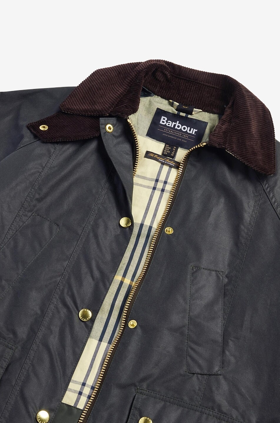 BARBOUR Parka en toile cirée à col chemise Modern Beadnell Femme VERT FONCÉ 7