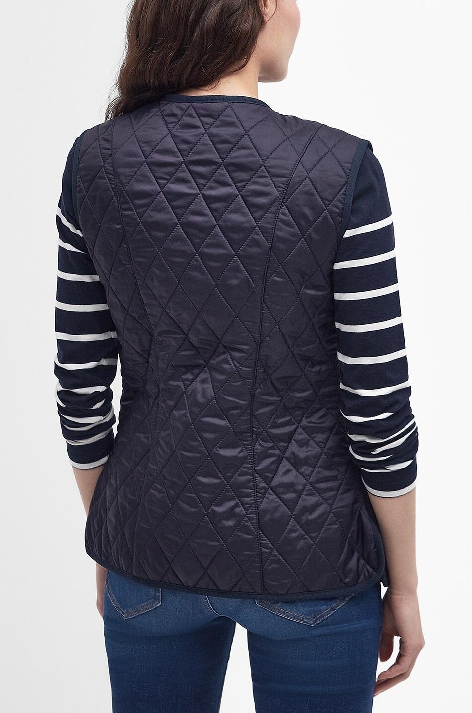 BARBOUR Gilet matelassé doublé à col V Betty Femme BLEU FONCE 3