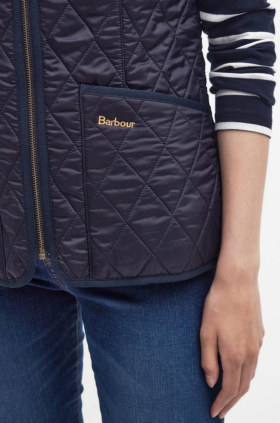BARBOUR Gilet matelassé doublé à col V Betty Femme BLEU FONCE 5