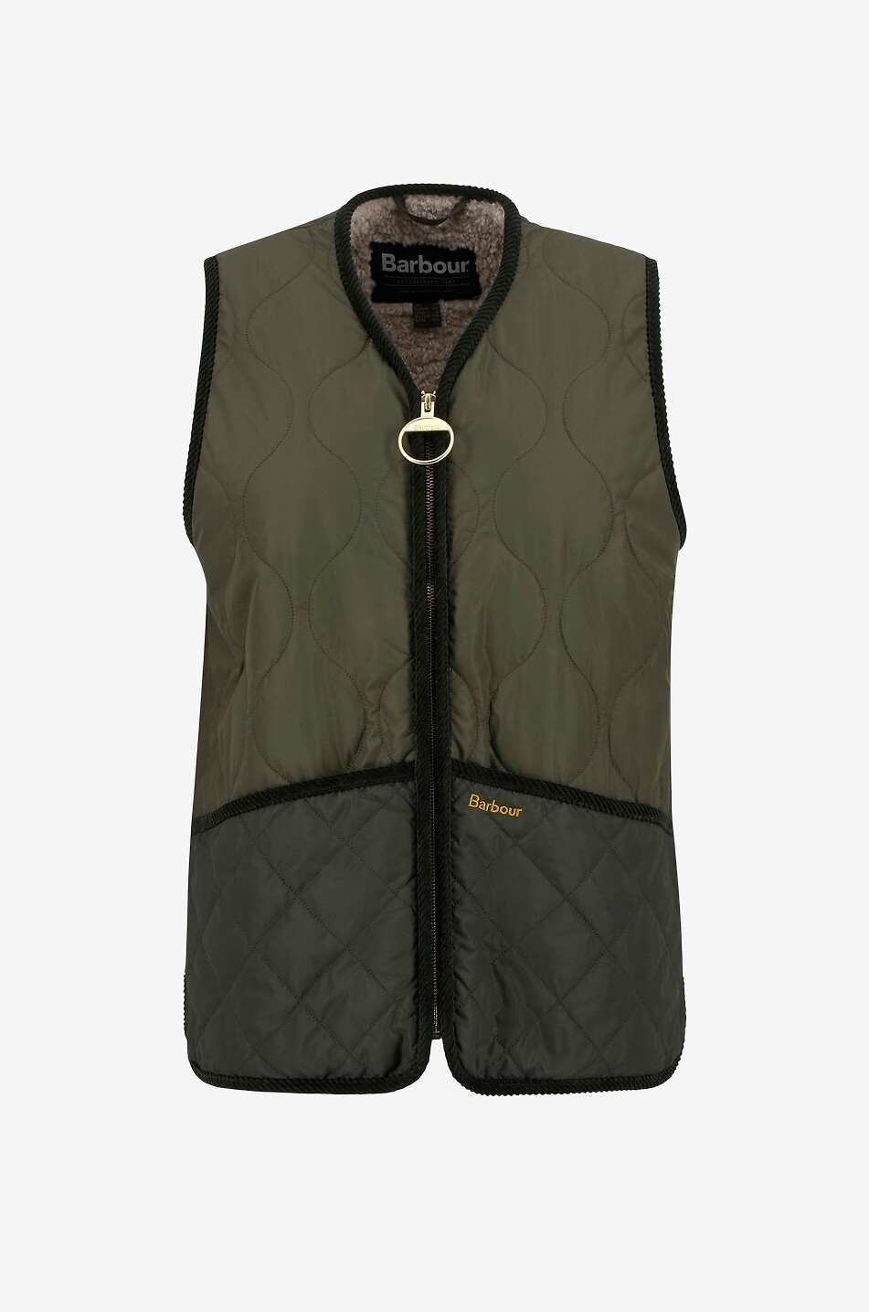 Gesteppte Weste aus Canvas mit V-Ausschnitt Klara