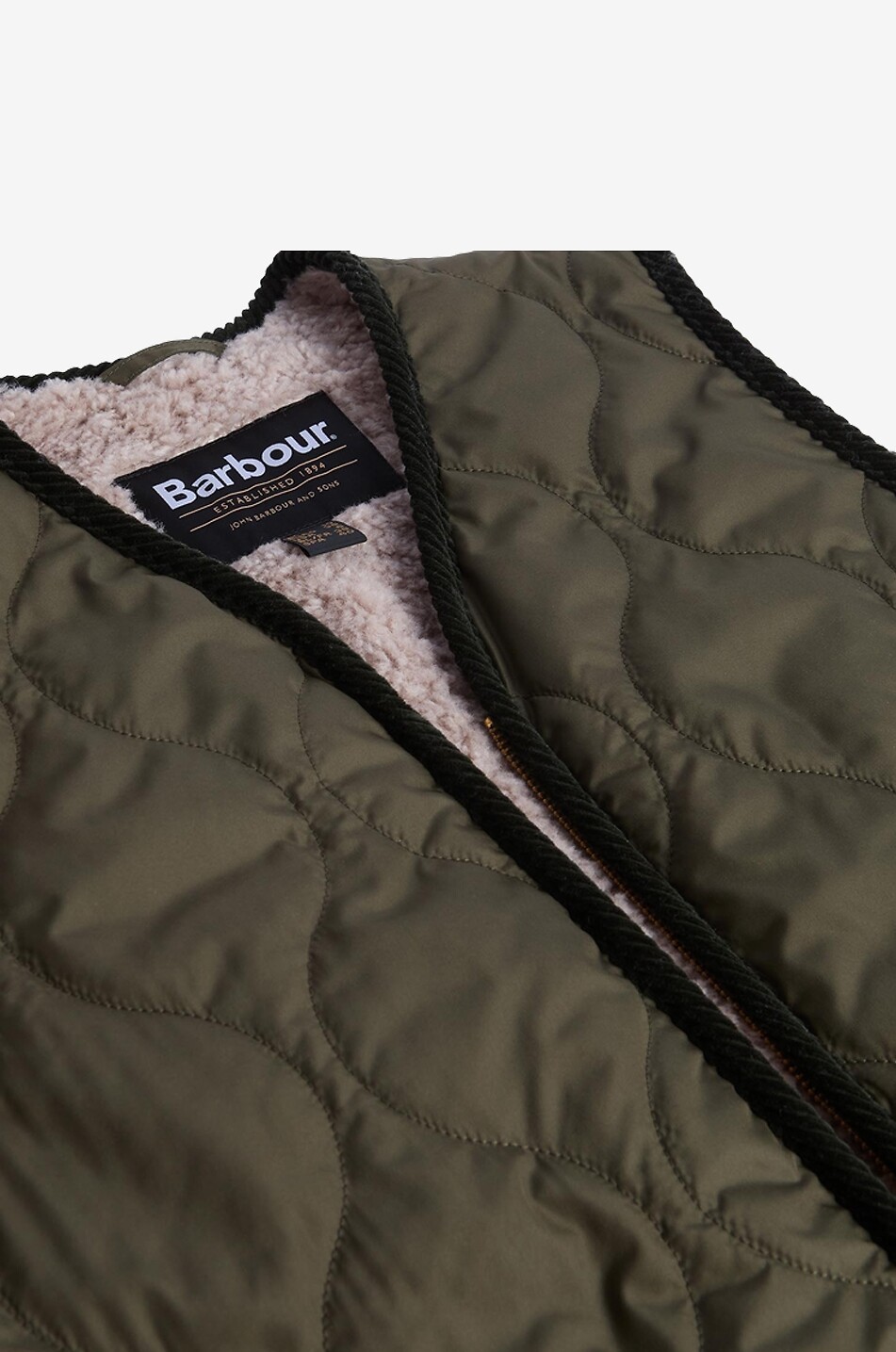 BARBOUR Gesteppte Weste aus Canvas mit V-Ausschnitt Klara Damen DUNKELGRÜN 4