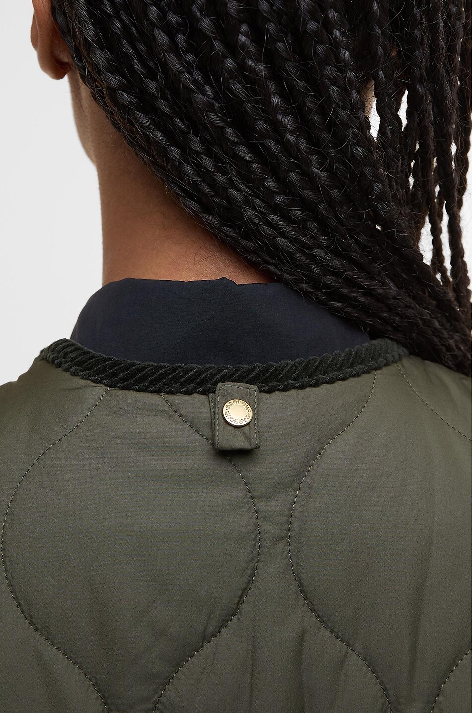 BARBOUR Gesteppte Weste aus Canvas mit V-Ausschnitt Klara Damen DUNKELGRÜN 7