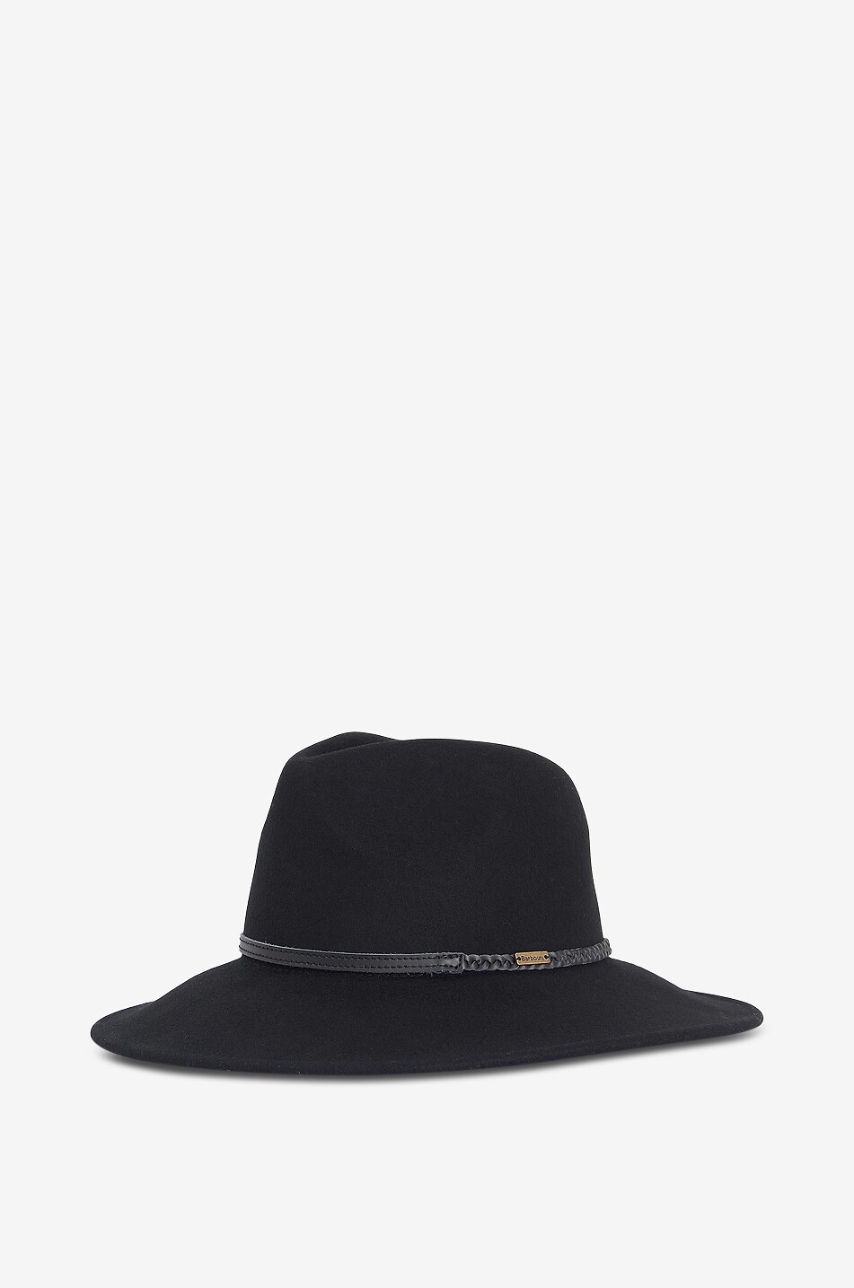 BARBOUR Chapeau fedora en feutre à tresse Tack Femme NOIR 1