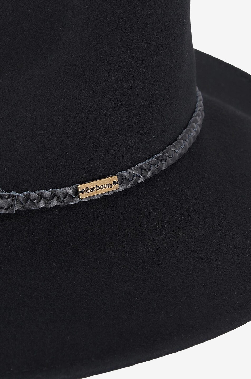 BARBOUR Chapeau fedora en feutre à tresse Tack Femme NOIR 2